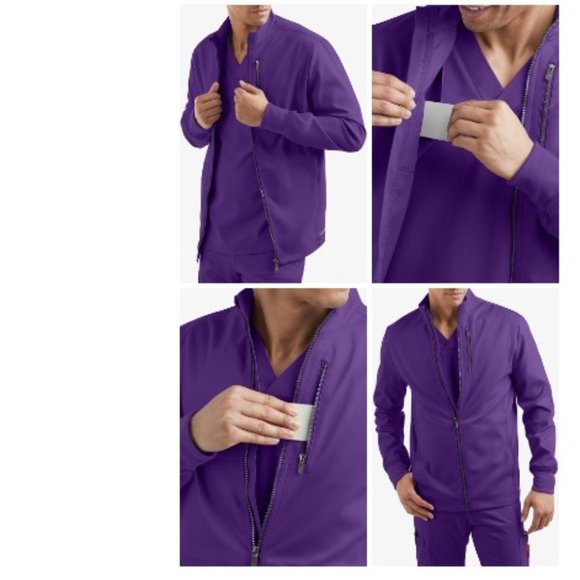 Uniform Advantage Jackets & Coats New Ua Advantage Stretch Mens 4pocket Zip Front Warmup